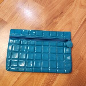 Ipsy Teal Quilted Cosmetic Bag